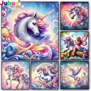 Unicorn & Angel Girl Diamond Painting Kit 1
