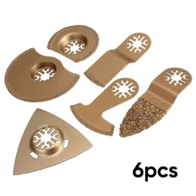 

6pcs Mix Oscillating Saw Blade Kit Multi Tool Carbide For Tile Grout Cutting New