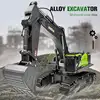 1/14 HUINA 1593 582 RC Excavator Dumper Truck crawler Alloy Tractor Loader 2.4G Radio Controlled Car Engineering toy for boy 5