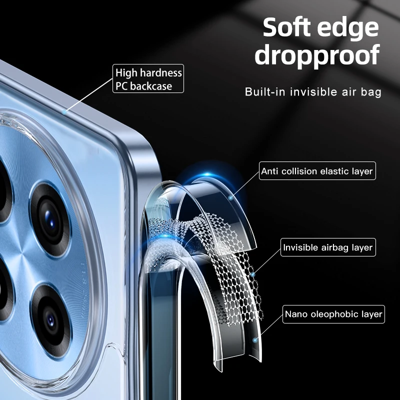 Enhanced Magnetic Crystal Clear Shockproof Case with Lens Protection