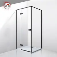 Shower Screen Square Sliding Door Partition Domestic Bathroom Customization Minimalist Shower Rooms 1