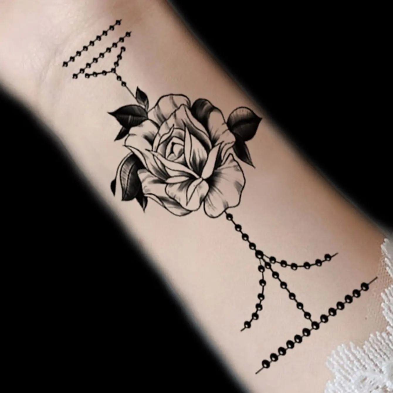 Cheap Realistic Black Mamba Snake Rose Temporary Tattoo For Girl Women  Adults Peony Flower Tattoos Sticker Glory Rose Tatoos Decor | Joom