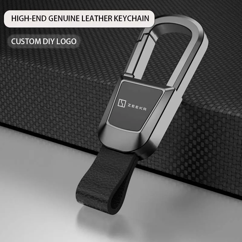 

Car Leather Key Chain keychain Pendant Leather Ring For ZEEKR X 001 009 007 Interior Auto Accessories 2023 2024 Logo Storage
