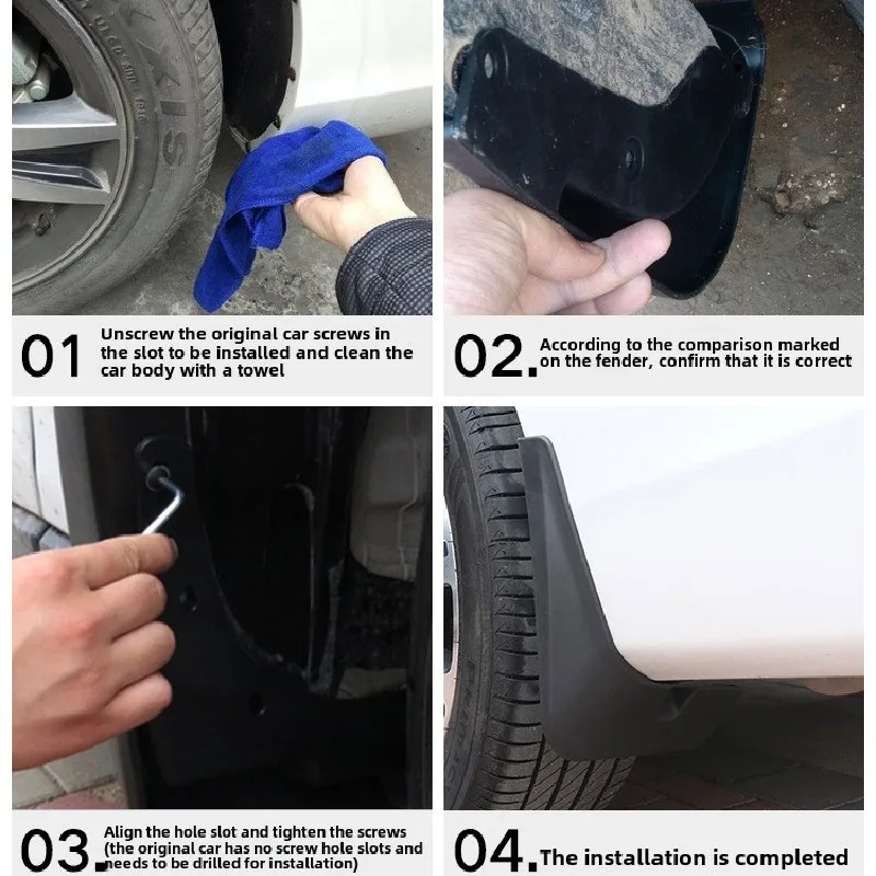 UK MUDFLAPS FOR VW Tiguan Mk1 SUV CUSTOM-FIT Splash Mud Guards Mud Flaps 2008 15 - View #11