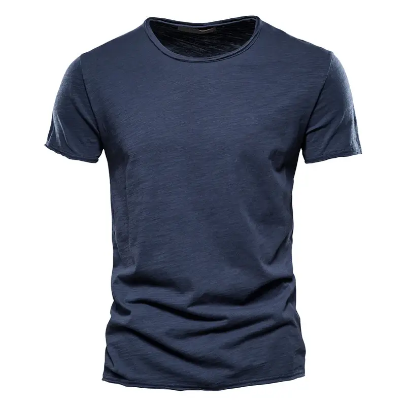 100% Cotton Men T-shirt Casual Soft Fitness Summer Thin T-shirts Men's Home Clothes O-Neck Short Sleeve Soild T Shirt for Men - Image 10