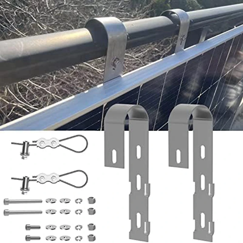 

Solar Panel Mounting Bracket Simple Installation 2 Pcs Balcony Solar Module Bracket Solar Panel Holder For PV Module
