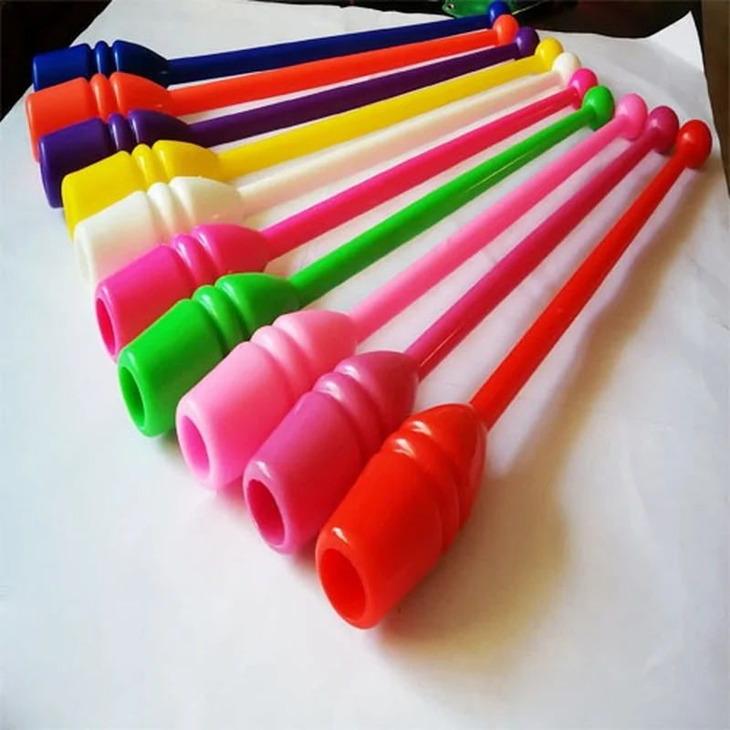 Gymnastics Streamer Rod 1PC 38cm/45cm Gymnastics Stick Children Adult Gym Fitness Gymnastics Equipment Rhythmic Stick Training Accessories