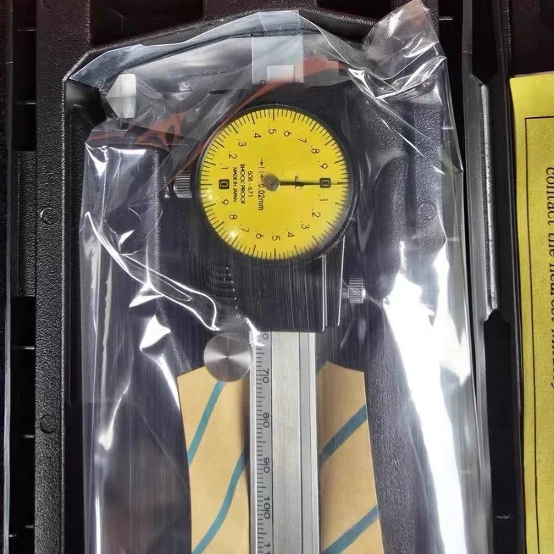 새로운 다이얼 캘리퍼스 505-681 0-150mm 0.01mm 충격 방지 스테인레스 스틸 다이얼 버니어 캘리퍼스 산업용 정밀 측정 도구