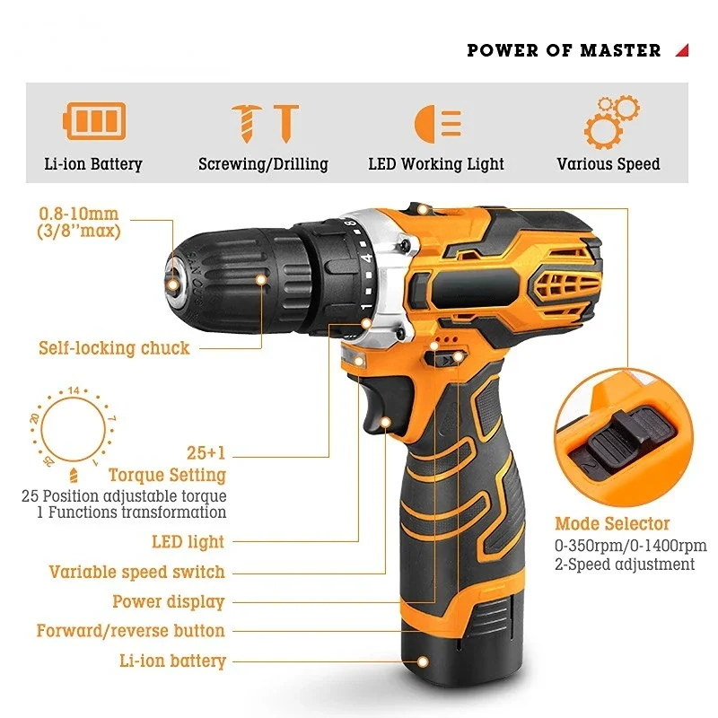 BLACK+DECKER 8V MAX Lithium-Ion Cordless Rechargeable 3/8 in