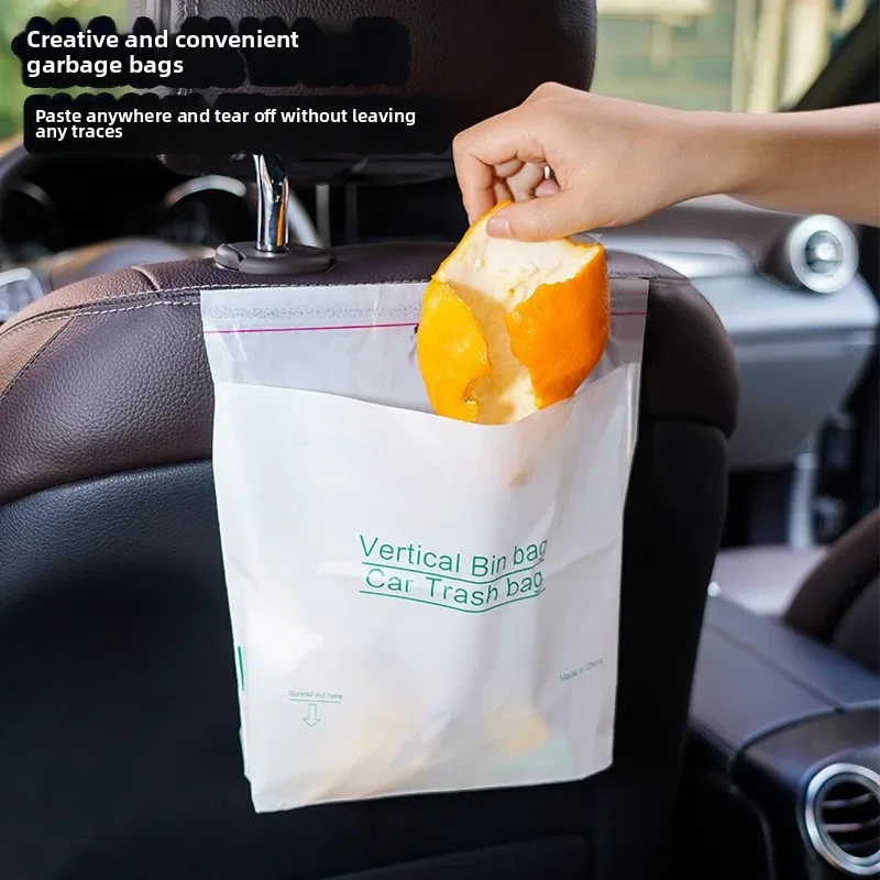 자가 접착식 일회용 쓰레기 봉투, 두꺼운 방수 쓰레기 봉투, 누수 방지 쓰레기 보관 봉투 (자동차/가정/사무실용)