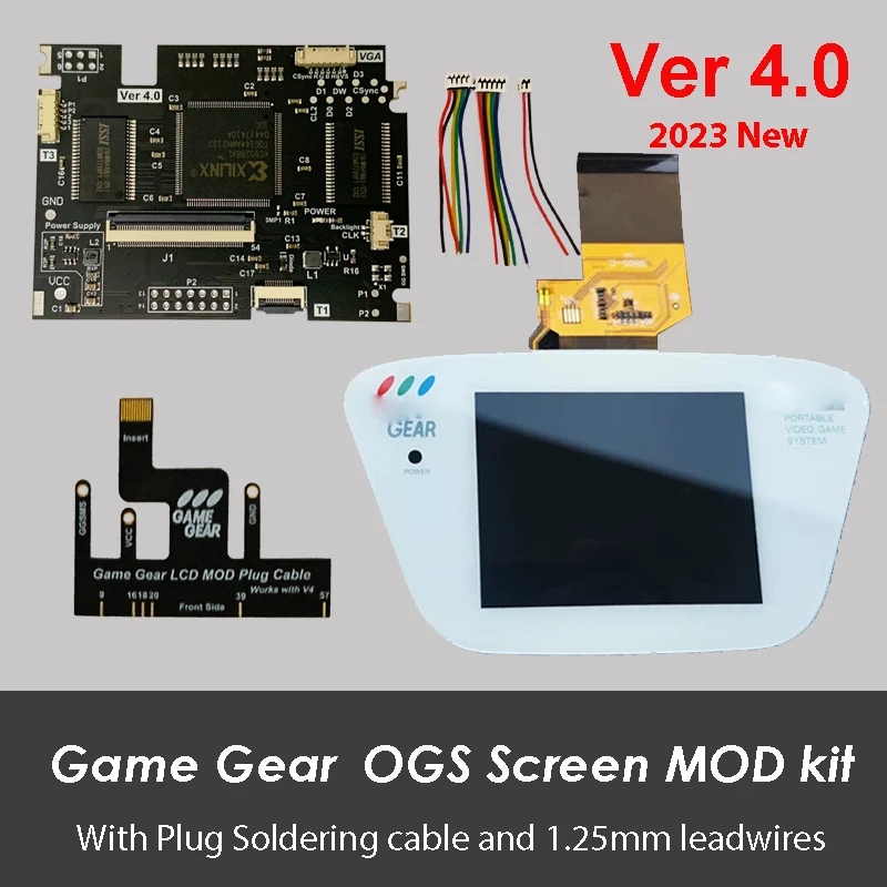 Ogs Schermo All-In-One V-4 Schermo Lcd Per Sega Game Gear Gg Supporto Luminosità Regolabile Kit Mod Uscita Vga