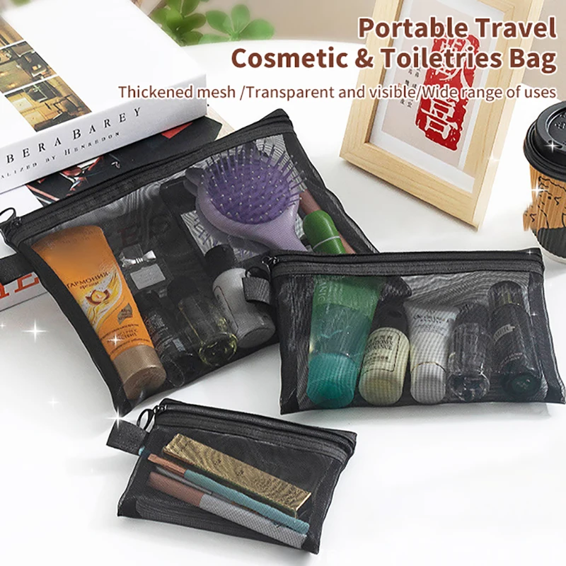 

Nylon Mesh File Bag A4 A5 A6 Transparent Zipper Test Paper Information Student Pen Bag Transparent Mesh Cosmetic Storage Bag