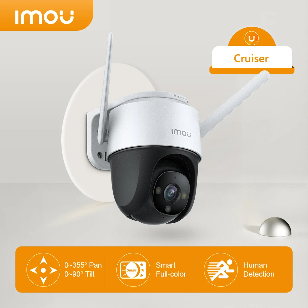 IMOU Cruiser 4MP PTZ Outdoor IP Camera Full-Color Night Vision Built-in  Wifi AI Human Detection Weatherproof Two-Way Talk 8xdigi