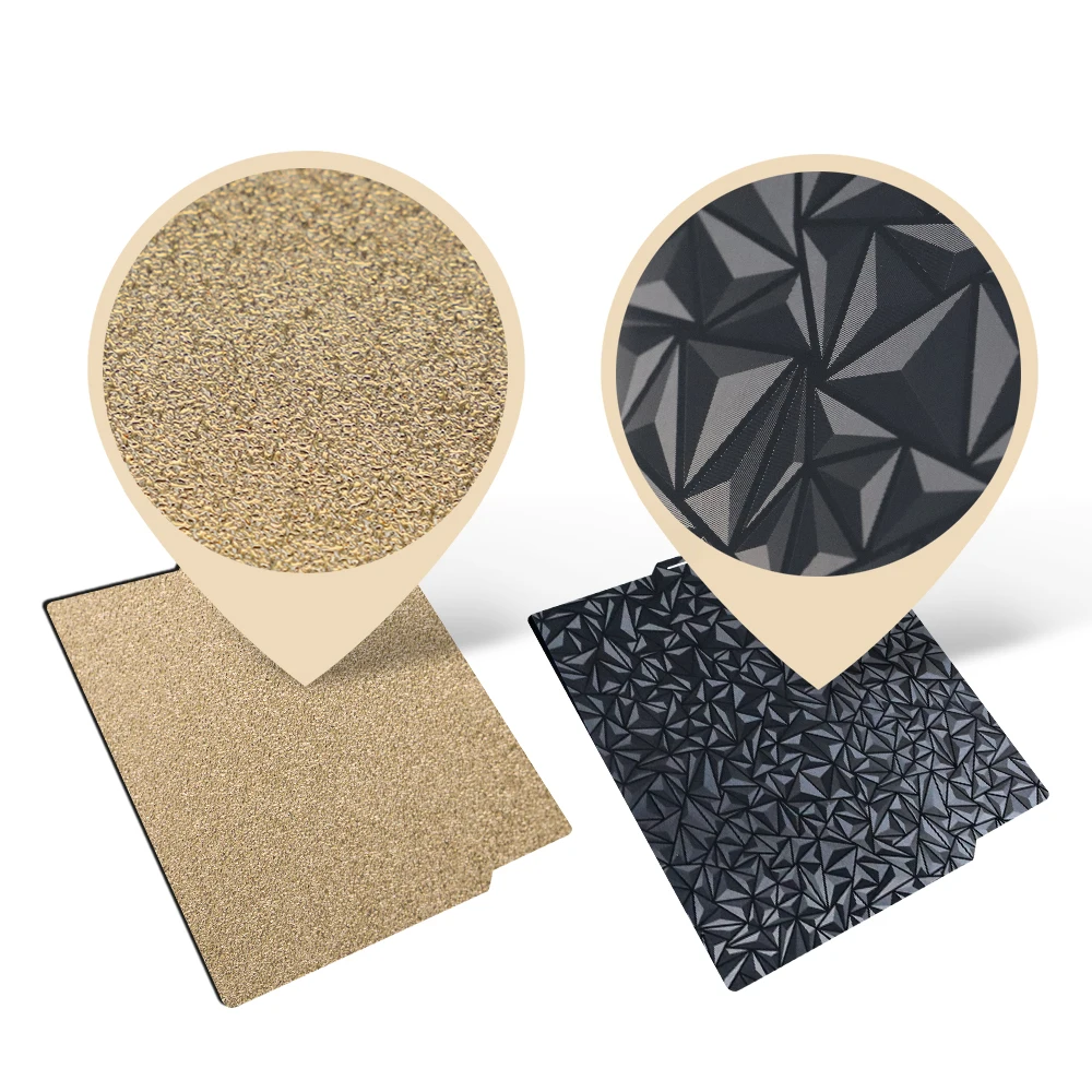 Double Sided Primavera Aço para Bamboo Lab Construir Placa Folha Pei Pet Folha Peo Atualizar Textura P1p a1 Impressora 3d 257x257 mm - Imagem 4