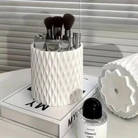 360° Rotating Makeup Brushes Holder Cosmetic Brush Storage Box Desktop Organizer Lipstick Pen Eyebrow Pencil Jewelry Container 2