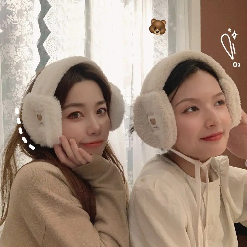 

Trendy Thicken Children Simple Warm Earbags Wind Proof Winter Ear Cover Women Earmuffs Earlap Warmer Headband Bear