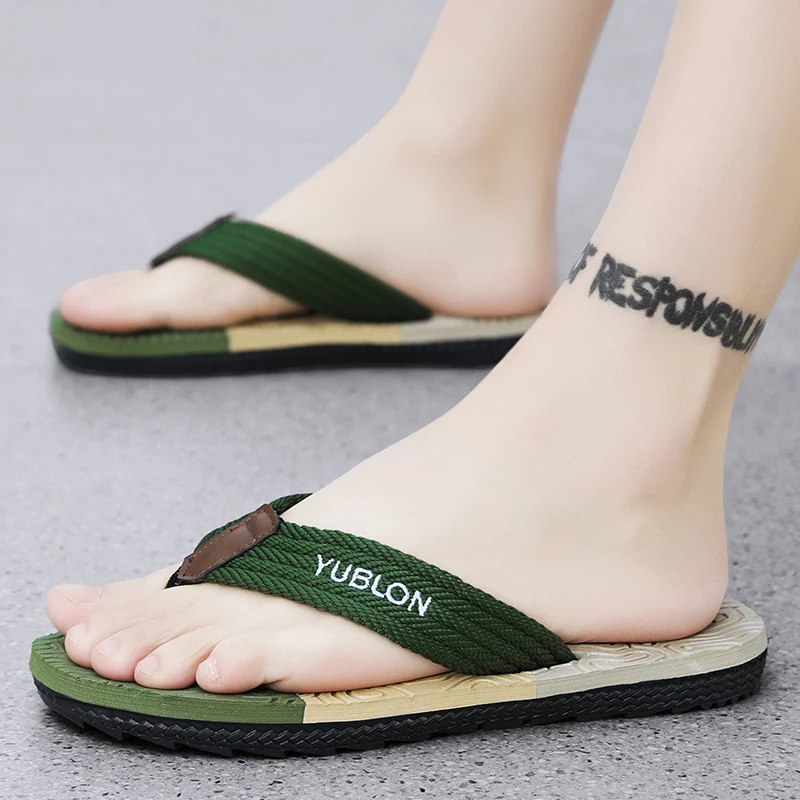Men Flip Flops Slides Trend Summer Anti-skid Man Slippers Outdoor Light Casual Beach Male Sandals Household Slides for Men