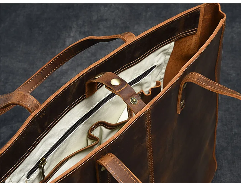 Leather Handbag Womens Shoulder Shopping Tote Bag