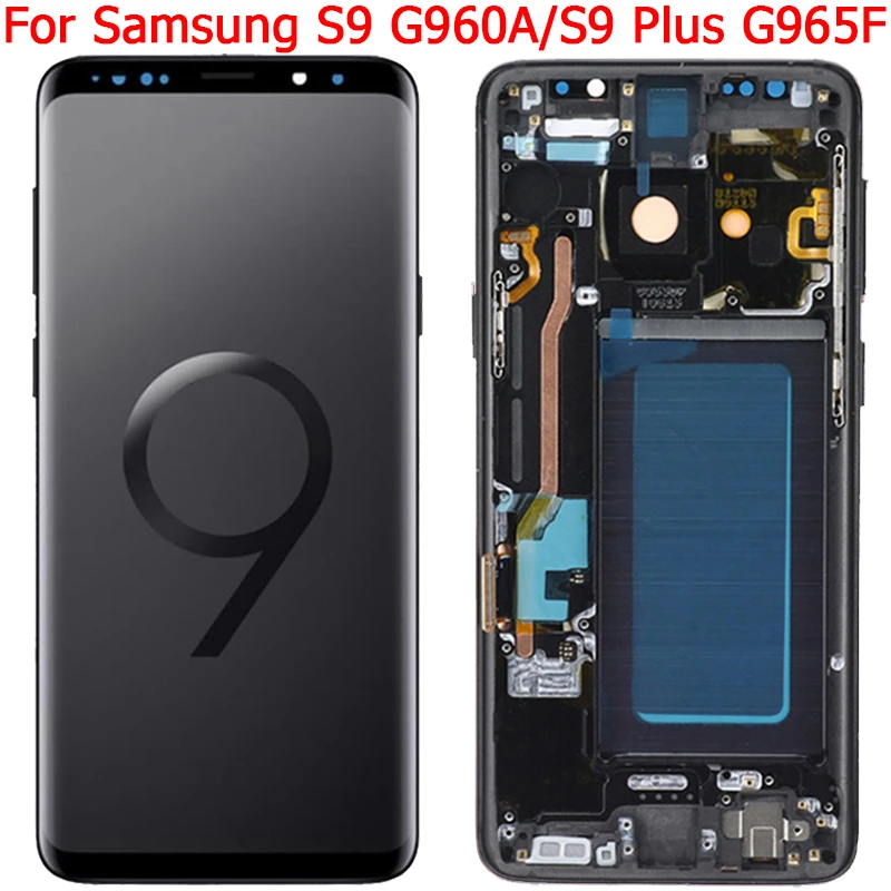S9 Lcd Per Samsung S9 Plus Display Schermo Lcd Con Cornice Per Samsung S9 G960F/Ds S9 Plus G965F G965U Schermo Lcd