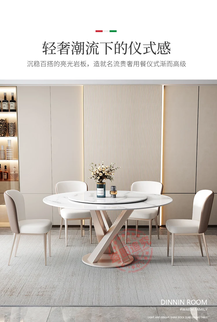 Description Picture 4 of itemRound Chairs Kitchen Table Dining Garden Kitchen Marble Home Dinner Living Room Tables Balcony Patio Comedor Balcony Furniture