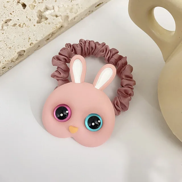 2022 New Women Cute Cat Rubber Bands Elastic Hair Bands Korean Headwear Children For Girls Lovely Hair Accessories Ornaments style 3