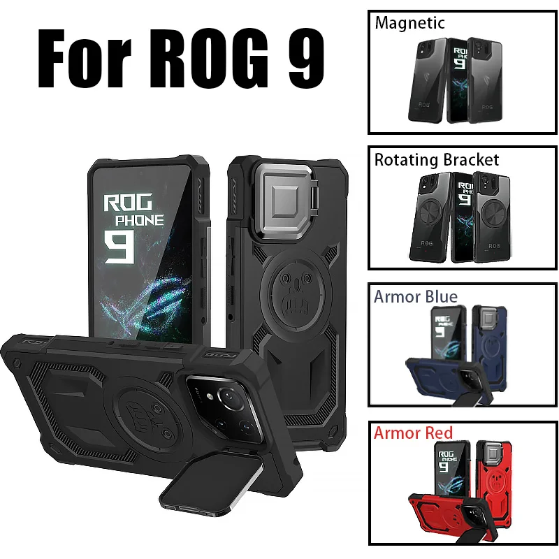 Durable Armor Case with Lens Protection Bracket - Black/Blue/Red