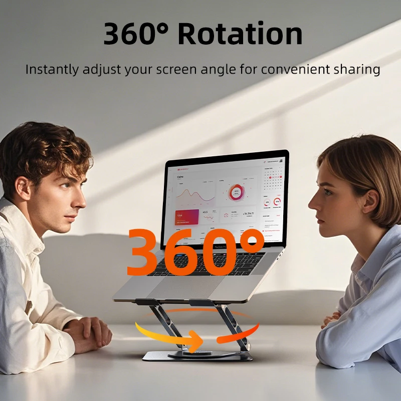 CABLETIME 알루미늄 노트북 스탠드 360 °   회전식 접이식 수직 태블릿 데스크탑 홀더 (맥북 에어 프로, 아이패드, 델, 레노버 호환)