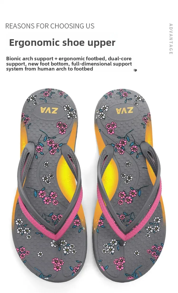 ZVA Damen Flip-Flops Sommer Wasserdichte Rutschfeste Badezimmer-Slipper Rosa Sandalen mit Dicker Sohle – Detail 9