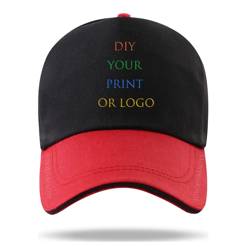 DIY Your like Photo or Logo Print Color matching Baseball Cap Casquette Hats Fitted Casual Dad Hats for Men Women Unisex Caps