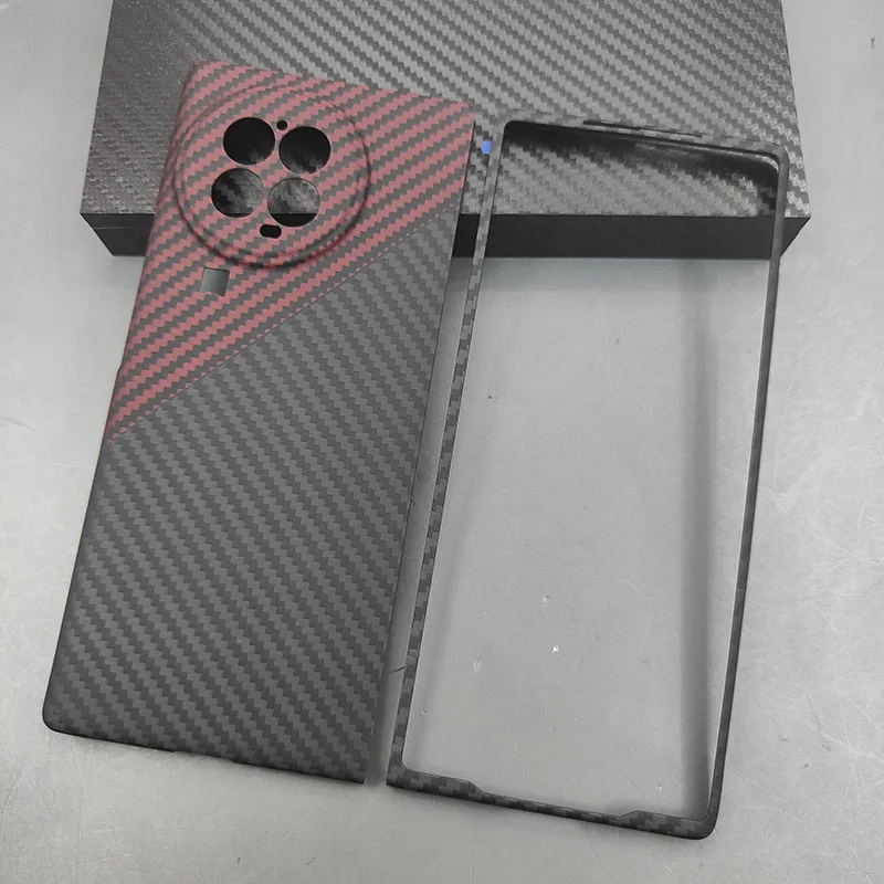 

For VIVO X Fold 2 Case Real Carbon Fiber Aramid Fiber Ultra-thin Protection Cover for Vivo X Fold2 Case Fundas
