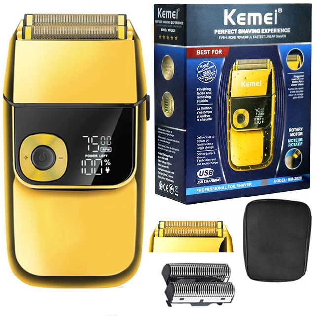 Kemei 2028 Barber Professional Beard Hair Shaver For Men Electric Shaver Rechargeable Electric Razor Balds Head Shaving Machine 1