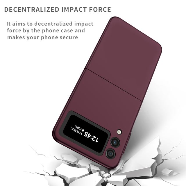 Matte PC Thin Case for Samsung Galaxy Z Flip3 5G Flip 3 Anti-Drop Folding Cell Phone Cover for Samsung Z Flip 3