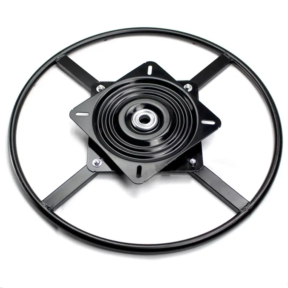 Barlezy Heavy Duty Swivel Chair Base - 24" Round Base With 10" Plate, 360-Degree Rotation For Recliners & Sofas