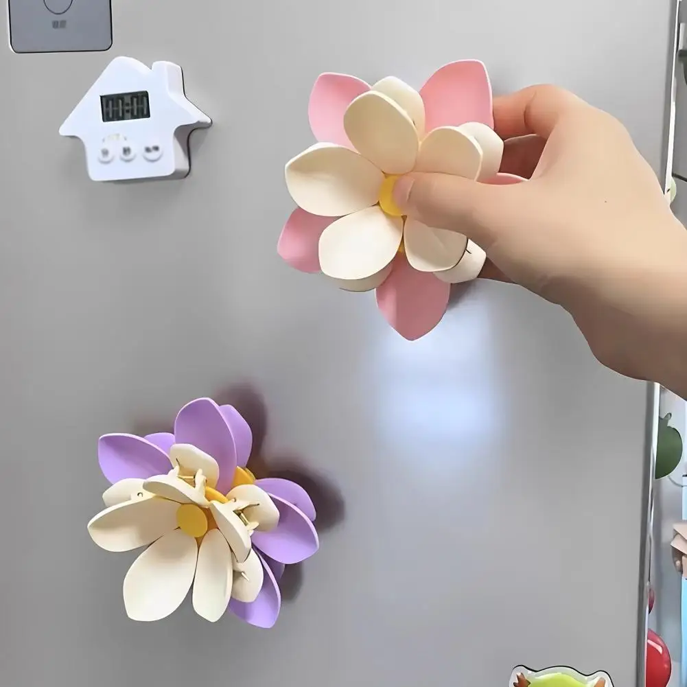감자 칩을위한 10Pcs 식품 씰링 클립 꽃 스낵 가방 실러 냉장고 자석 커피 시리얼을위한 다기능 가방 클립