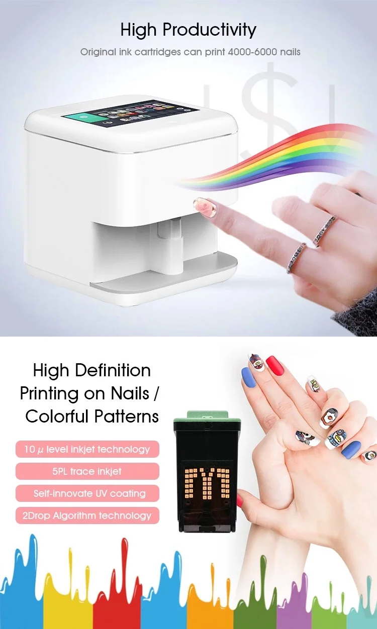 3D de arte automática Personalizar DIY Nail Art máquina impresora de uñas  máquina de impresión - China Impresora de uñas Nail Art Nail Printer  Impresora Digital y equipo precio, Impresora De Uñas