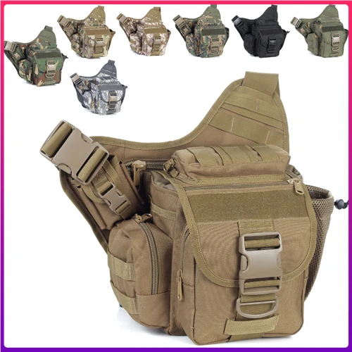 

Tactical Shoulder Bags Military Army Camera Shoulder Crossbody Bag Waist Pack for Outdoor Climbing Camping Trekking Men Women