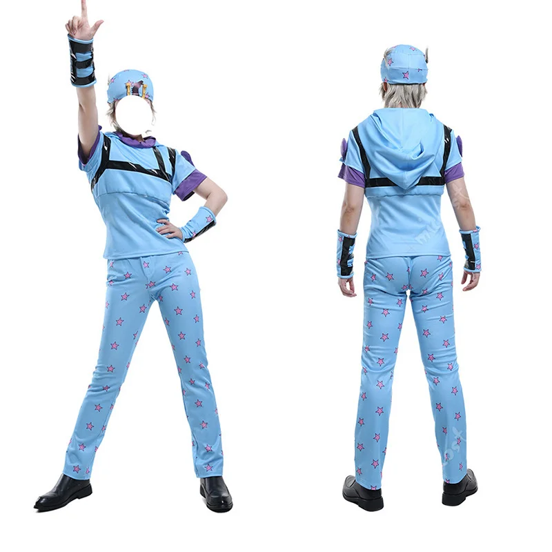 

JoJo's Bizarre Adventure Cosplay Costume Johnny Joestar Cosplay Costume Anime STEEL BALL RUN Uniform Hat Suit Halloween Adult