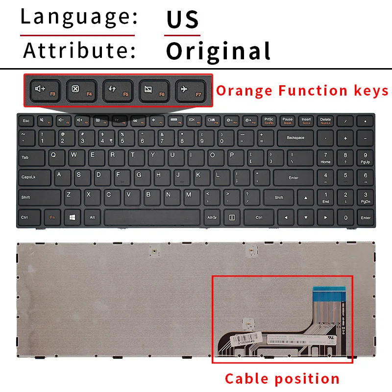 laptop keyboard for LENOVO Ideapad/TIANYI 15ibd 100-15 100-15IBY 100-15IBD 300-15 B50-10 B50-50 series RU keyboard