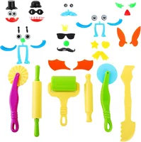 Children DIY Play Dough Tools Set Creative Plastic Cutters Rollers Molds Playdough Decorative Accessories Toddler Kids Toys Gift 1