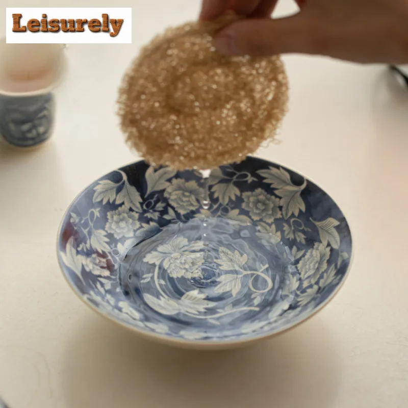 Soda Glazed Yuan Blue And White Ceramic Pot Bearing Holder Teapots Support Dry Bubble Table Tea Tray Coasters Tea Ceremony Gift