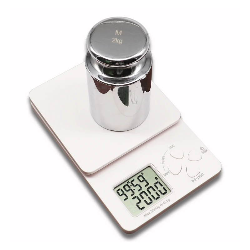 타이머가 있는 D0AB 커피 스케일 3kg/0.1g 고정밀 푸어 오버 드립 에스프레소 스케일