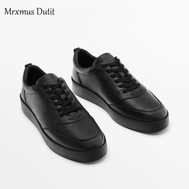 

LEIMEICHEN 2023 новые винтажные мужские туфли с круглым носком на шнуровке из воловьей кожи на платформе повседневные кроссовки маленькие белые туфли