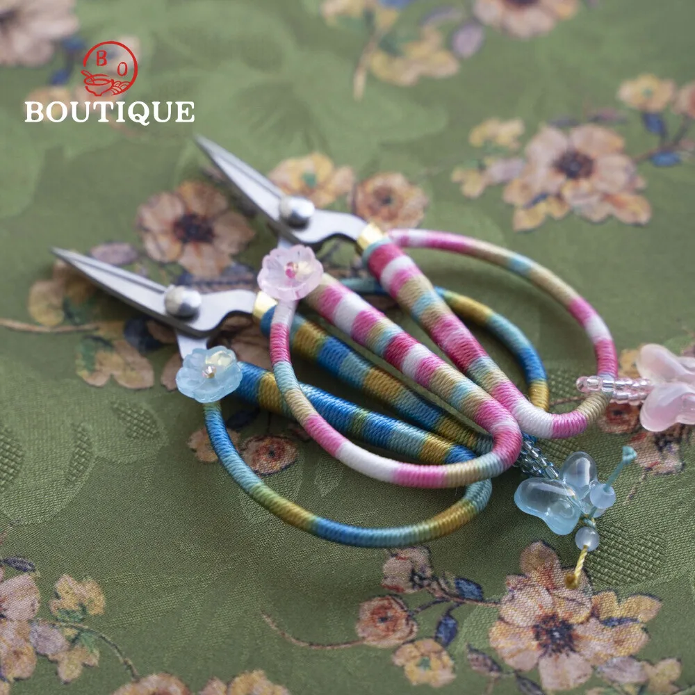 Chinese Butterfly Flower Handmade Mini Tea Scissors Tea Art Scissors Protable Knife Needles Ceremony Accessories