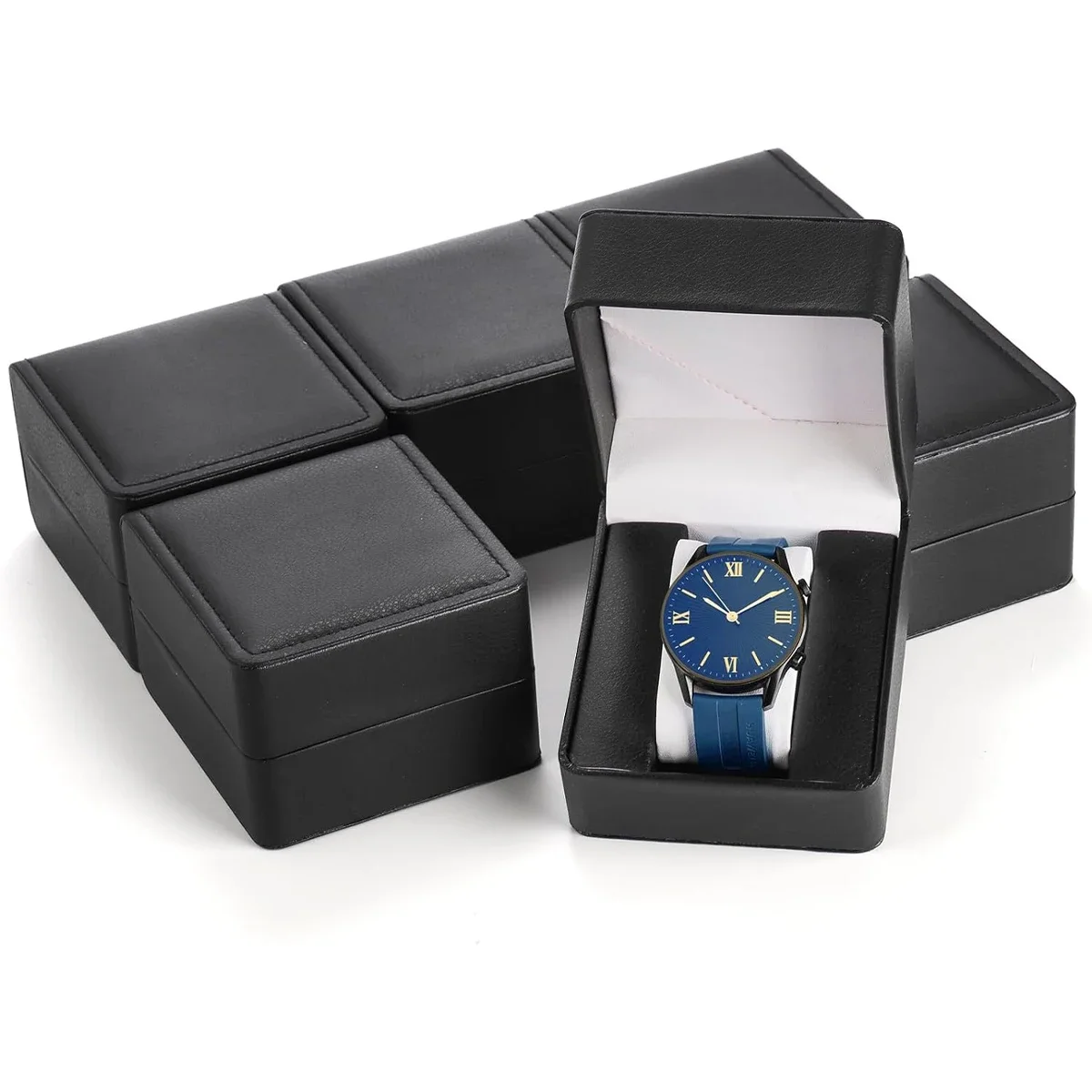 Single Watch Storage Box with Pillow PU Leather Display Case Wristwatch Watch Holder Travel Jewelry Organizer for Men Gift watch storage box watch storage bag watch storage pouch leather storage box