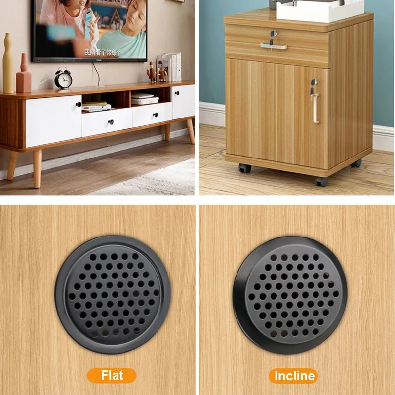 Thickened Cabinet Stainless Steel Air Vent Shoe Cabinet Breathing Hole Round Breathing Hole Cover Heat Dissipation 10pcs