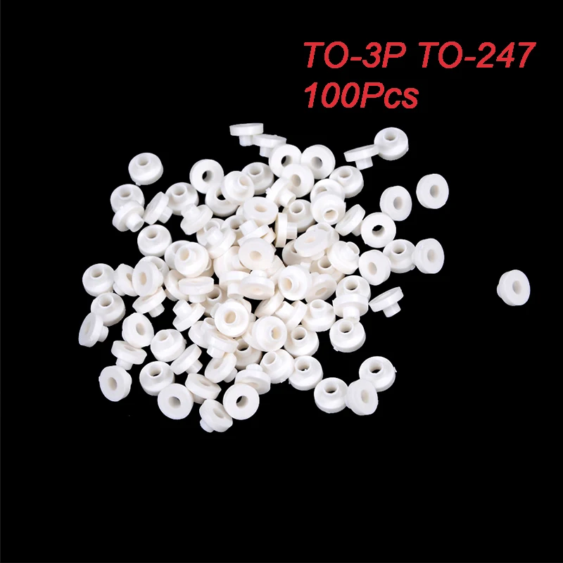 Transistor Insulating Film 100pcs TO-3P TO-247 White Silicone particle Plastic Washer insulating film transistor insulating film