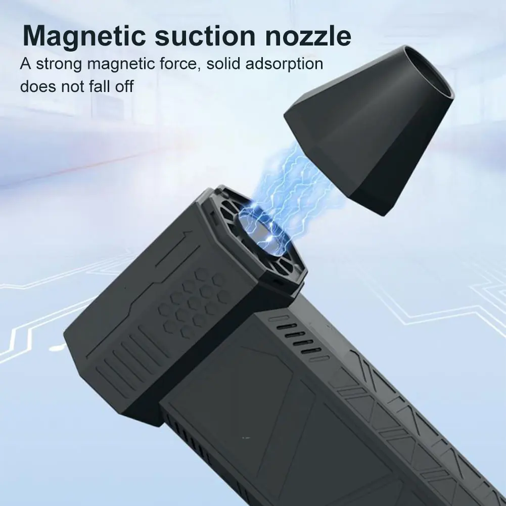 130000RPM Mini Turbo Jet Fan Brushless Motor Powerful Airflow Violent Air Blower 3000mAh High Power Duct Fan for Industrial Use