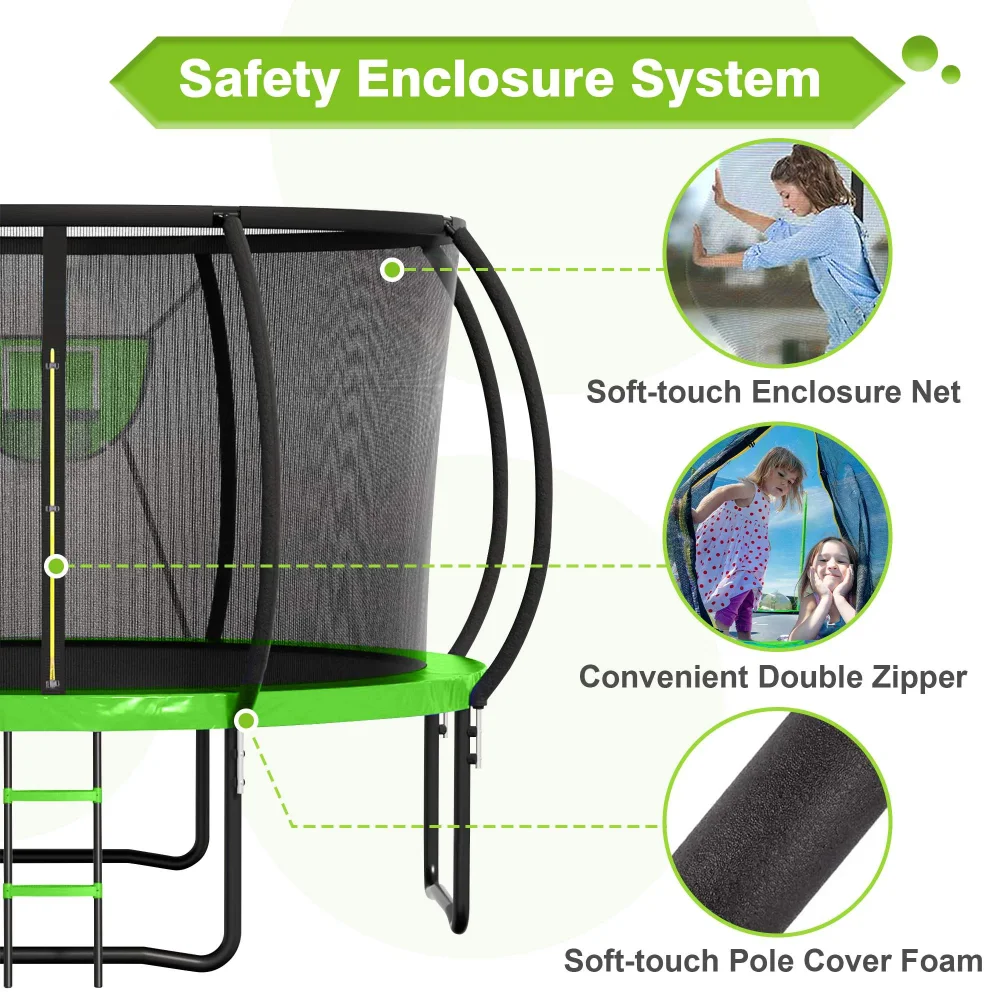 Outdoor Recreational Trampoline, Backyard Pumpkin Trampoline for Kids & Adults 2