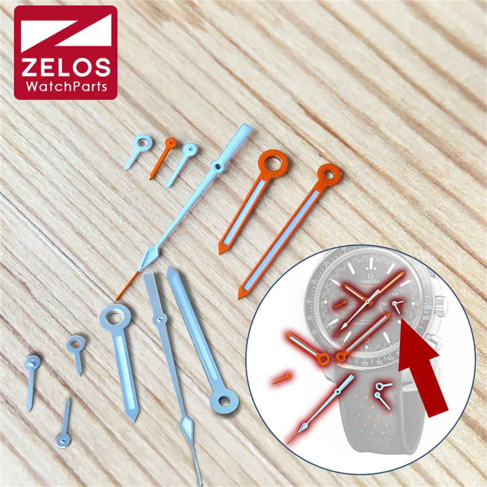 Set Di Lancette Luminose Per Orologio Coassiale Con Orologio Coassiale Moonwatch Con Cronometro Da Corsa Omega Speedmaster Da 0,900 9300