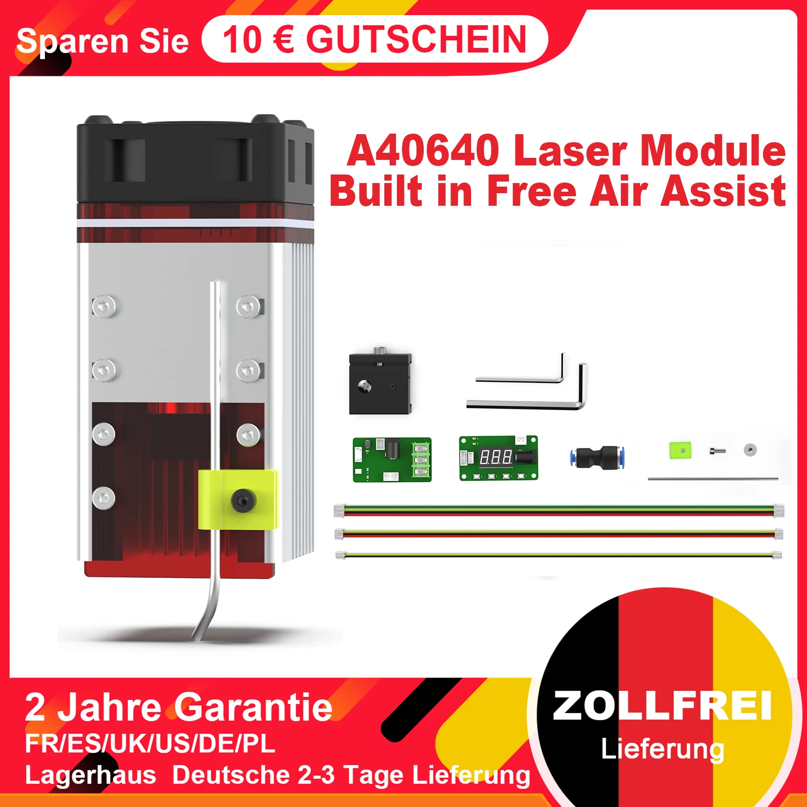 Oakeroo 80w Dual Diode Laser Module For Cnc Laser Engraving Cutting Machine, Wireless Diy Logo